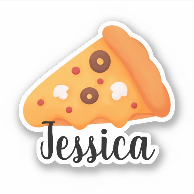 CUSTOM NAME PIZZA STICKER (Front)