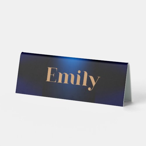 ​Custom Name Place Card | Elegant Navy Blue Table Tent