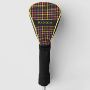 Custom Name Plaid / Tartan Pattern Golf Head Cover