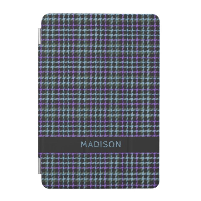 Custom Name Plaid / Tartan Pattern iPad Mini Cover (Front)