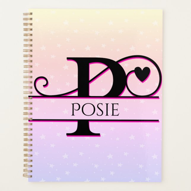 Custom Name Planner, Personalized Planner (Front)