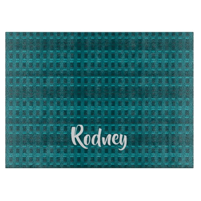 Custom name plastic blocks cutting board (Front)