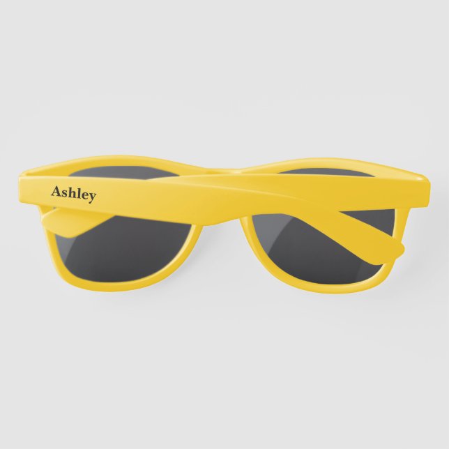 Custom Name Plastic Sunglasses (Back)