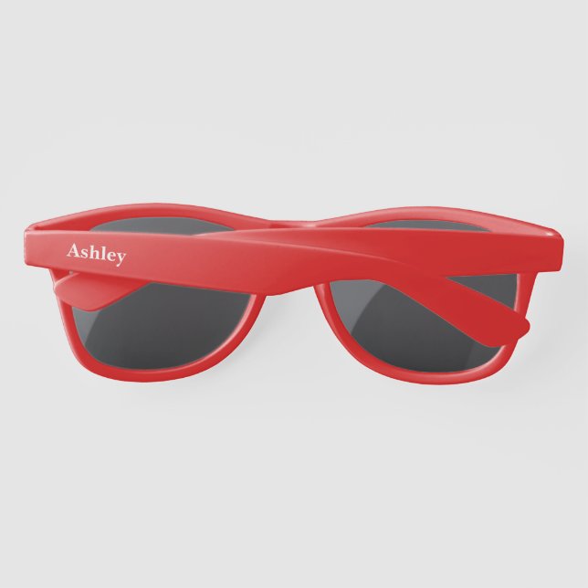 Custom Name Plastic Sunglasses (Back)