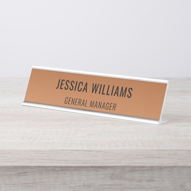 Custom Name Plate | Personalized Desk Name Sign (Front)
