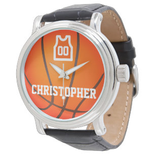 Custom name & player number basketball tshirt watc watch