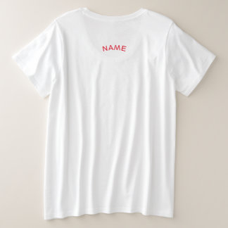 CUSTOM NAME PLUS SIZE COTTON T-SHIRT BUTTERFLY