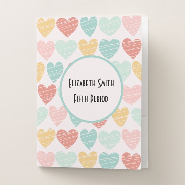 Custom Name Pocket Folder for Back to School (Front)