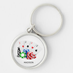 Custom Name Poker / Casino Keychain
