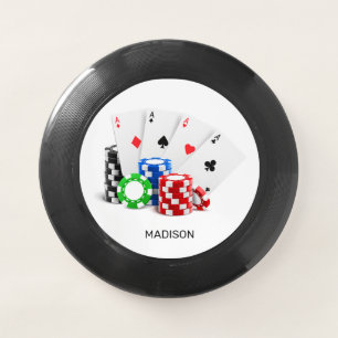 Custom Name Poker / Casino Wham-O Frisbee