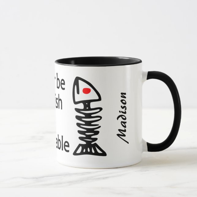 Custom name Poker Fish mugs (Right)