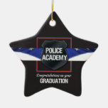 Custom Name, Police Academy Graduation Ceramic Ornament at Zazzle