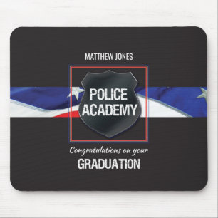Custom Name, Police Academy Graduation Mouse Pad