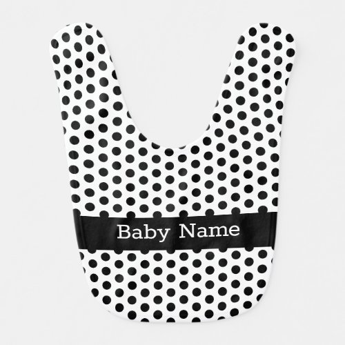 Custom Name Polka Dot  Baby Bib