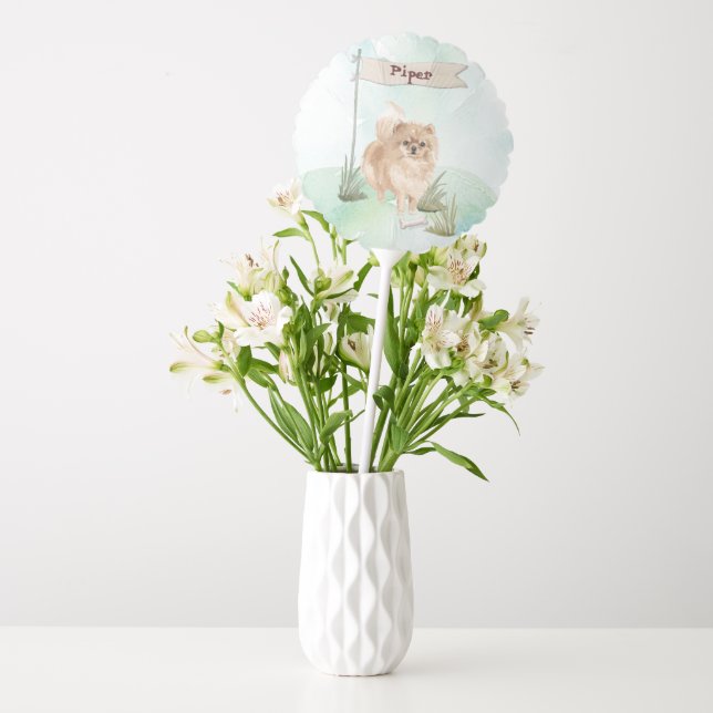 Custom Name Pommeranian Pet Dog Balloon (Vase)