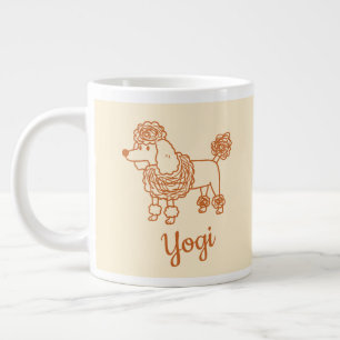 Custom Name Poodle Ornament – Handdrawn Dog Gift Giant Coffee Mug