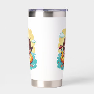 Custom Name Pool Float Summer Design Insulated Tumbler