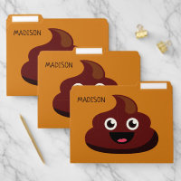 Custom name POOP file folder set