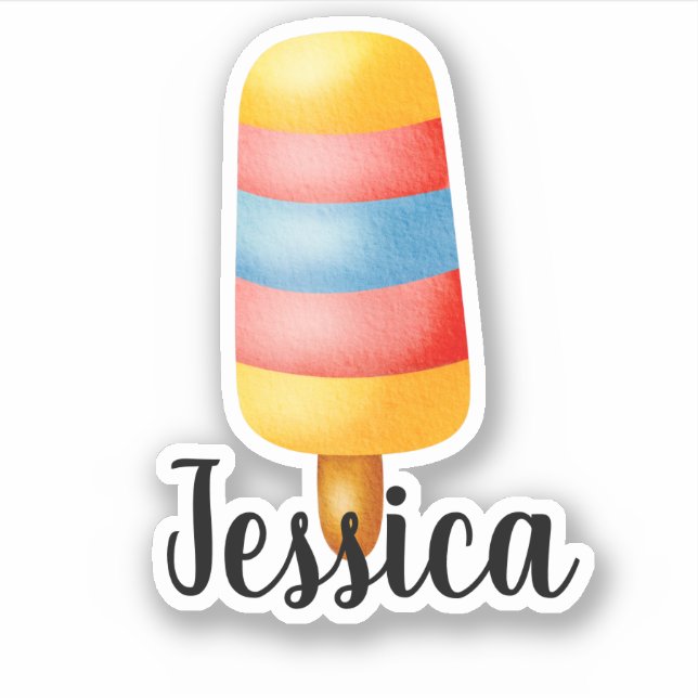 CUSTOM NAME POPSICLE STICKER (Front)