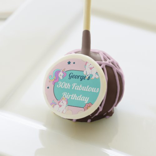 Custom Name Prank Unicorn Birthday Party Cake Pops