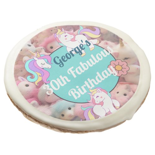 Custom Name Prank Unicorn Birthday Party Sugar Cookie