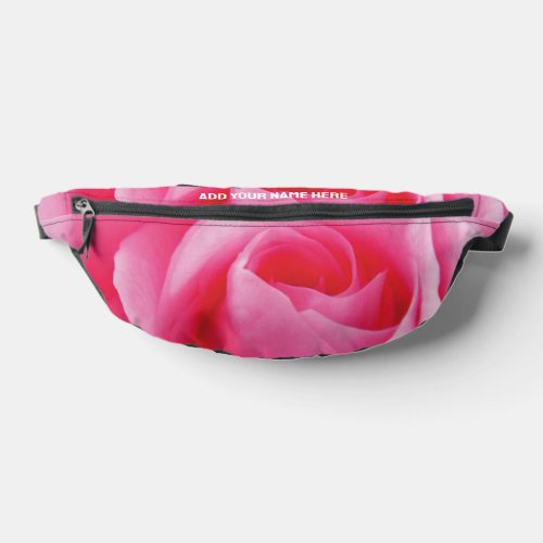 Custom Name Pretty PINK ROSE Fanny Pack