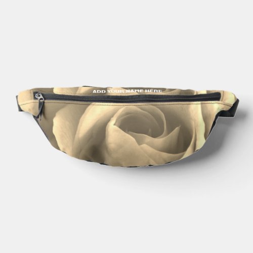 Custom Name Pretty Vintage BEIGE ROSE Fanny Pack