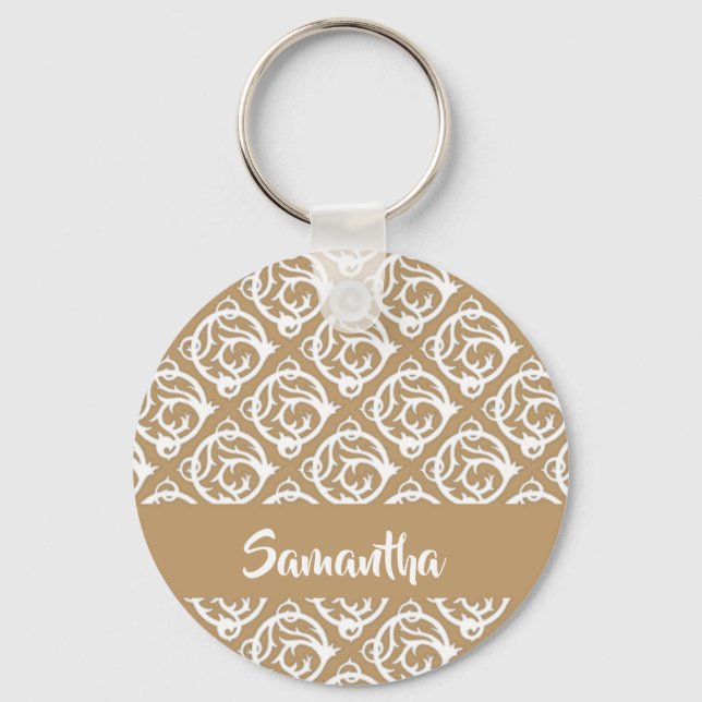 Custom name pricky vines keychain (Front)