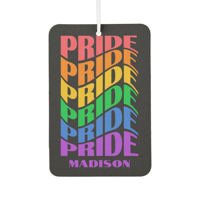 Custom Name Pride Air Freshener (Front)
