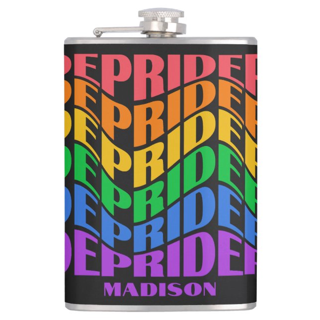 Custom Name Pride Flask (Front)