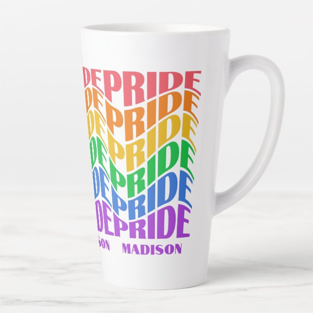 Custom Name Pride Latte Mug (Right)