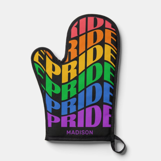 Custom Name Pride Oven Mitt (Front)