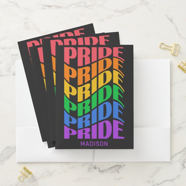 Custom Name Pride Pocket Folder (In Situ)