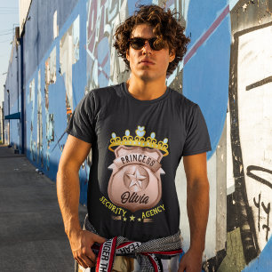 Custom Name Princess Security Agency Personalized T-Shirt