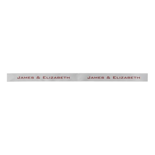 Custom Name Professional Minimalist Plain Satin Ribbon