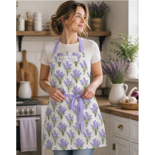 Custom Name Provence Lavender Apron