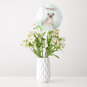 Custom Name Pug Pet Dog Balloon