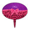 Custom name purple glitter pink leopard bow