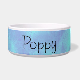 Custom Name Purple Storm Ceramic Pet Bowl