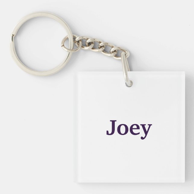 Custom name purple text keychain (Front)