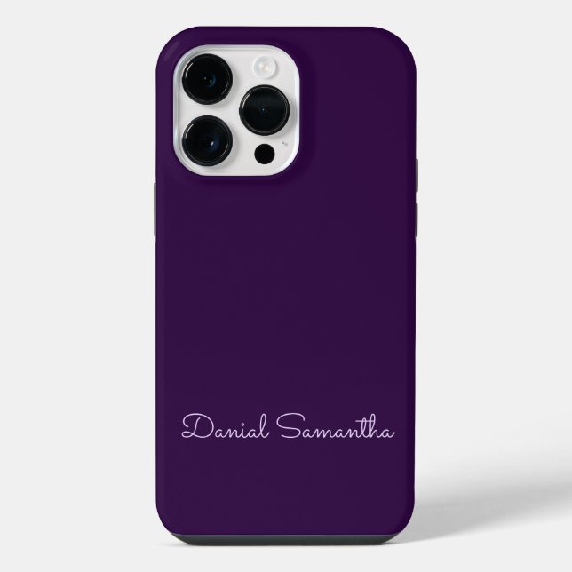 Custom Name Purpule Personalized  Iphone Case (Back)