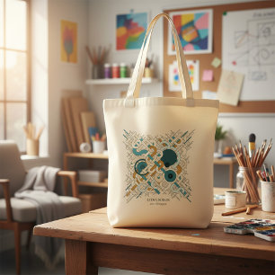 Custom Name & QR Code Business Tote Bag