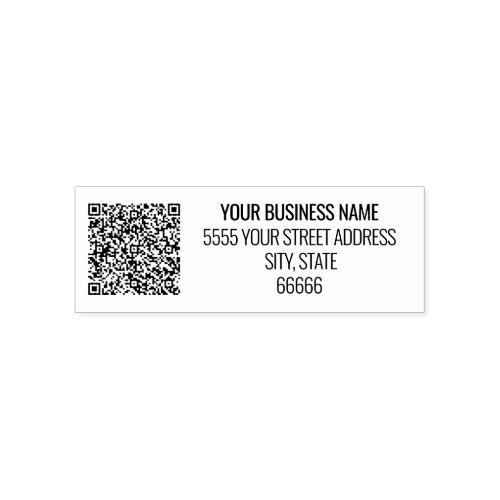 Custom Name QR Code Info Address Self_inking Stamp