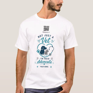 Custom Name & QR Code Veterinarian T-Shirt