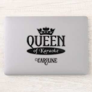 Custom Name Queen of Karaoke Sticker