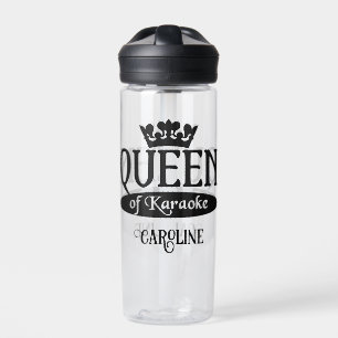 Custom Name Queen of Karaoke Water Bottle