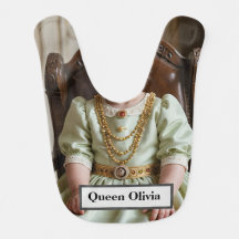 custom name queen royal Baby Bib