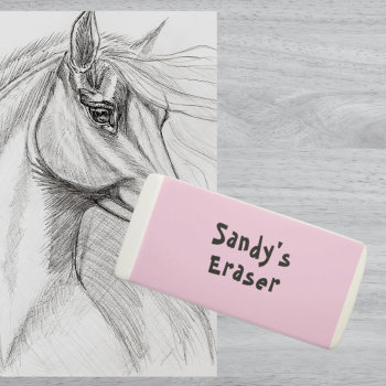 Custom Name Quote Photo Artwork Pink Add Color Rec Eraser by Sandyspider at Zazzle
