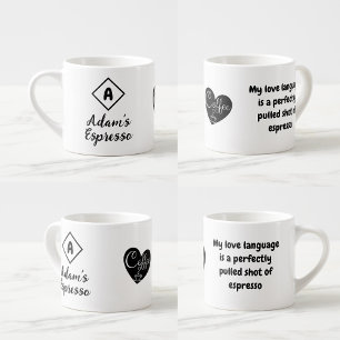 Custom Name & Quote, Small Coffee Espresso Cup Mug
