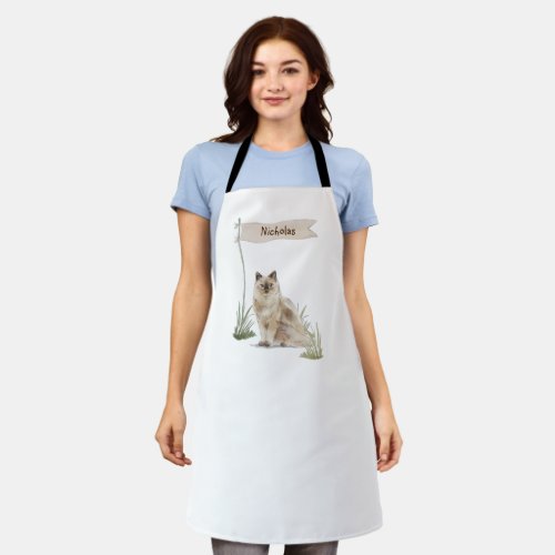 Custom Name Ragdoll Cat Pet Apron